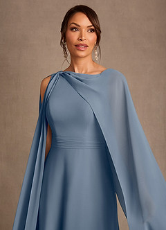 Azazie Liddie Abiti per la Madre della Sposa Abito A-Line in Chiffon Plissettato Crepuscolo image5