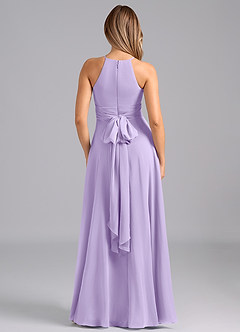Azazie Denver Bridesmaid Dresses Lilac A-Line Pleated Chiffon Dress image6