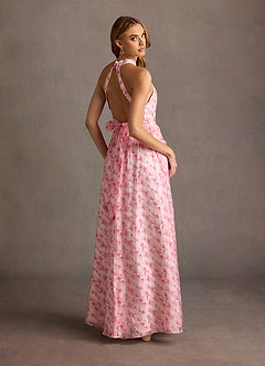 Marjorie Pink Floral Open Back Maxi Dress image5