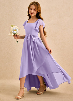 Azazie Milly Girls Formal Flower Girl Klänningar Klä A-Line i Chiffong Plisserad image6