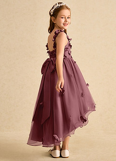 Azazie Tweety Flower Girl Dresses Desert Rose A-Line Lace Tulle Dress image6