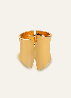 front Wide Metal Hinge Cuff Bracelet