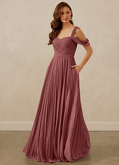 Christian Siriano Bridal for Azazie 1013 Bridesmaid Dresses Amethyst A-Line Off the Shoulder Chiffon Dress image1