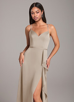 Azazie Naeem Bridesmaid Dresses Frost A-Line Stretch Satin Dress image2