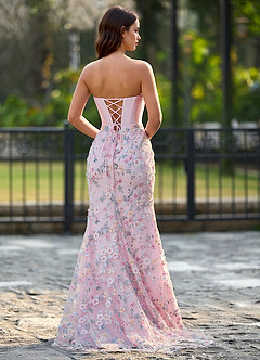 Maeve Blushing Pink 3D Flower Prom Dress image2