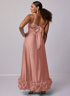 Barbie ♥ Azazie Final Sale Bermuda A-Line with Pockets Stretch Satin Dress image9