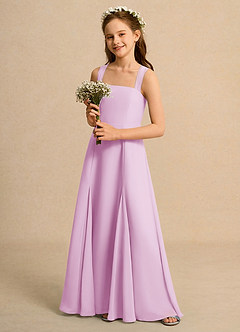 Azazie Tater Girls Formal Blumenmädchenkleider A-Linie Plissee Chiffon Kleid Bonbonrosa image5