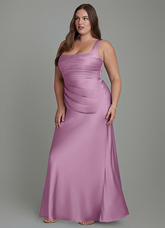 Azazie Agustina Robes de demoiselle d'honneur Robe Sirène en Satin extensible Corset Glycine image11