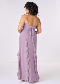 Barbie ♥ Azazie Robes de demoiselle d'honneur Robe Fourreau en Mousseline de soie Arc Glycine image7