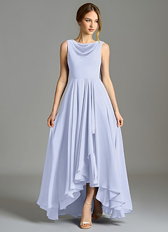 Azazie Wonderland Bridesmaid Dresses Lavender A-Line Pleated Chiffon Dress image4