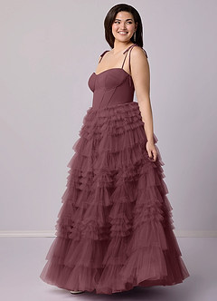 Barbie ♥ Azazie Bridesmaid Dresses Sangria A-Line Sweetheart Neckline Tulle Dress image10