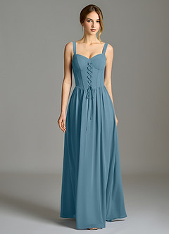 Azazie Porscha Suknie dla druhen Linia A Dekolt w kształcie serca Szyfon Do ziemi Sukienka image4