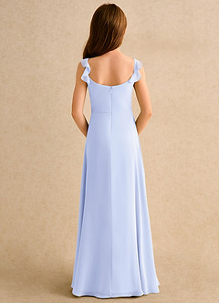 Azazie Puppy Girls Formal Flower Girl Dresses Lavender A-Line Pleated Chiffon Dress image2