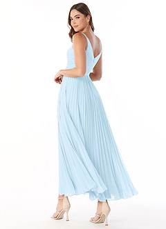 Azazie Raychelle Bridesmaid Dresses Sky Blue A-Line V-Neck Chiffon Dress image5