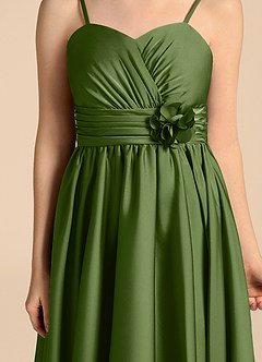 Azazie Catalina Junior Juniper A-Line Sweetheart Neckline Stretch Satin Dress image8