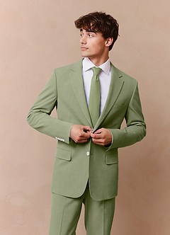 front James Pistachio Structured Stretch Suit