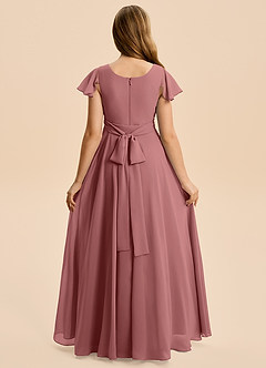 Azazie Cady Junior Amethyst A-Line Pleated Chiffon Dress image2