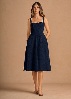 Liz Navy Midi Dress image3