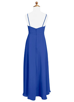 Azazie Naeem Junior A-Linie Gestreift Chiffon Kleid Königsblau image5
