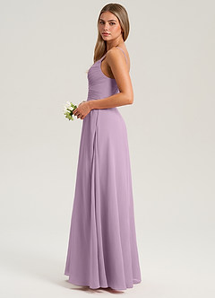 Azazie Terese Bridesmaid Dresses Wisteria A-Line Pleated Chiffon Dress image4