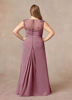 Azazie Libby Mother of the Bride Dresses Vintage Mauve A-Line Scoop Sequins Chiffon Dress image8
