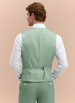 front James Matcha Structured Stretch Suit Vest