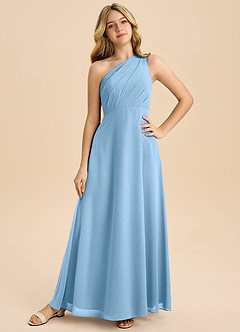 Azazie Phaedra Junior Klä av A-Line i Chiffong Plisserad image3