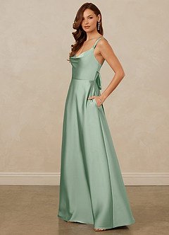 Christian Siriano Bridal for Azazie 1001 Bridesmaid Dresses Agave A-Line Sweetheart Neckline Stretch Satin Dress image4