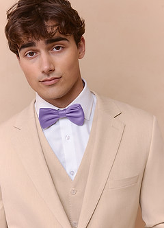 front Matte Satin Pre-Tied Bow Tie