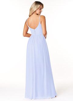 Azazie Rayna Bridesmaid Dresses Lavender A-Line V-Neck Pleated Chiffon Dress image2