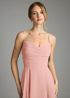 Azazie Ayla Abiti da Damigella Abito A-Line in Chiffon Scollo a Cuore Rosetta image5