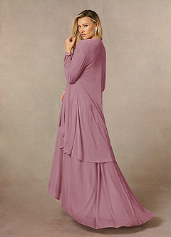 Azazie Anne Mother of the Bride Dresses Vintage Mauve Sheath Sweetheart Sequins Lace Dress image2