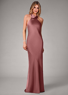 Azazie Velli Bridesmaid Dresses Amethyst Mermaid Stretch Satin Dress image4