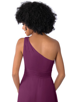 Azazie Dallas Bridesmaid Dresses Raspberry A-Line One Shoulder Chiffon Dress image16