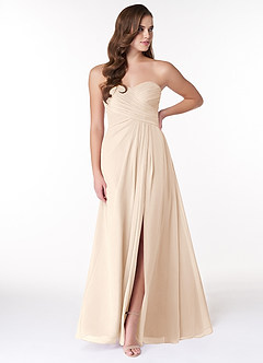 Azazie Arabella Allure Robes de demoiselle d'honneur Robe Trapèze Convertible en Mousseline de soie Encolure en Forme de Cœur Albâtre Blanc image9