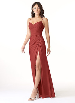 Reneya Rust Bow Maxi Dress image3