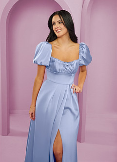 Barbie ♥ Azazie Brudtärnklänningar Klänning av A-Linje i Stretch Satin Ruched Is image5