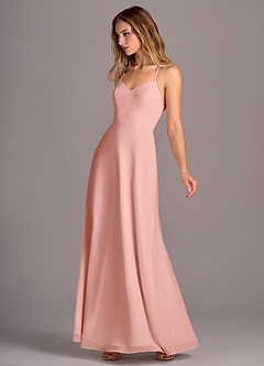 Azazie Mei Bridesmaid Dresses Rosette A-Line Chiffon Dress image4