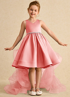 Azazie Julietta vestidos de niña de las flores Vestido de Coral de Tul de Princesa con Convertible image2