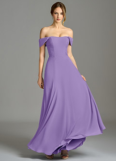 Azazie Oasis Bridesmaid Dresses Tahiti A-Line with Pockets Chiffon Dress image4