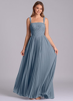 Azazie Mina Bridesmaid Dresses Twilight A-Line Pleated Chiffon Dress image4