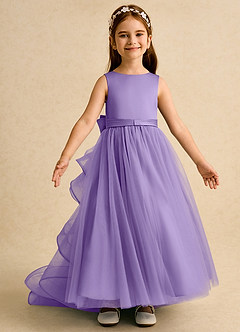 Azazie Lior Robe Demoiselle D'honneur Fillette Robe Princesse en Tulle Plissée Tahiti image6