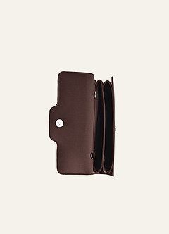 front Matchende farve stretch satin krystallås kuvert clutch