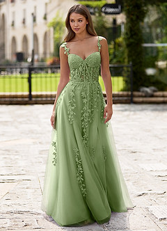 Dreamscape Sage A-line Prom Dress image3