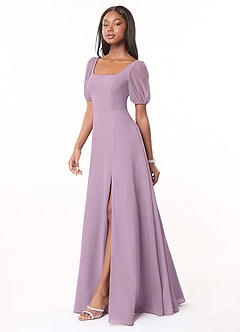 Azazie Alani Abiti da Damigella Abito A-Line in Chiffon con Scollo Quadrato Glicine image3