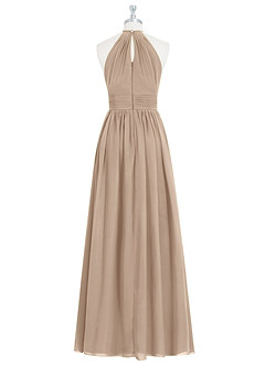 Azazie Cherish Brudtärnklänningar Klä av A-Linje i Chiffong Plisserad Taupe image7