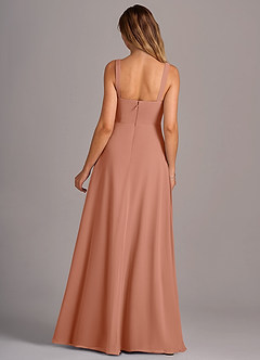 Azazie Debra Bridesmaid Dresses MAI TAI A-Line with Pockets Chiffon Convertible Dress image6