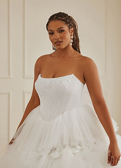 Christian Siriano Bridal for Azazie 2008 Wedding Dresses Diamond White Ball-Gown Sequins Tulle Dress image19