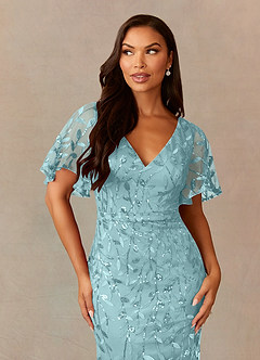 Upstudio Petaluma Final Sale Champagne Mermaid V-Neck Sequins Dress image4
