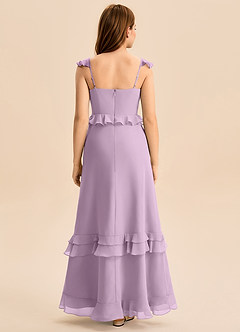 Azazie Tavie Junior Wisteria A-Line Ruched Chiffon Dress image2